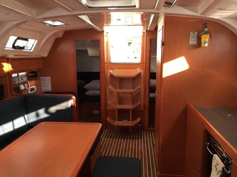 Salon of Dioni, a Bavaria Cruiser 41 sailboat at Athens, Greece