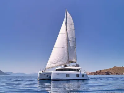 Adara, a Sunreef 50 catamaran at Athens, Greece