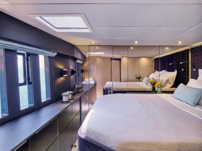 Adara, a Sunreef 50 catamaran at Athens, Greece