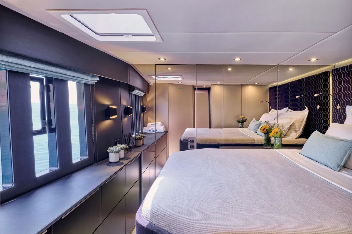 Adara, a Sunreef 50 catamaran at Athens, Greece