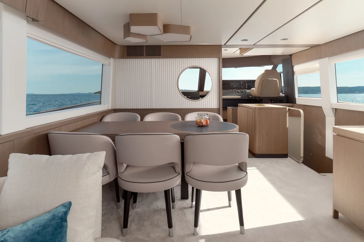 Salon of Princess M, a Azimut Magellano 66 motor yacht at Podstrana - Miljevac, Croatia