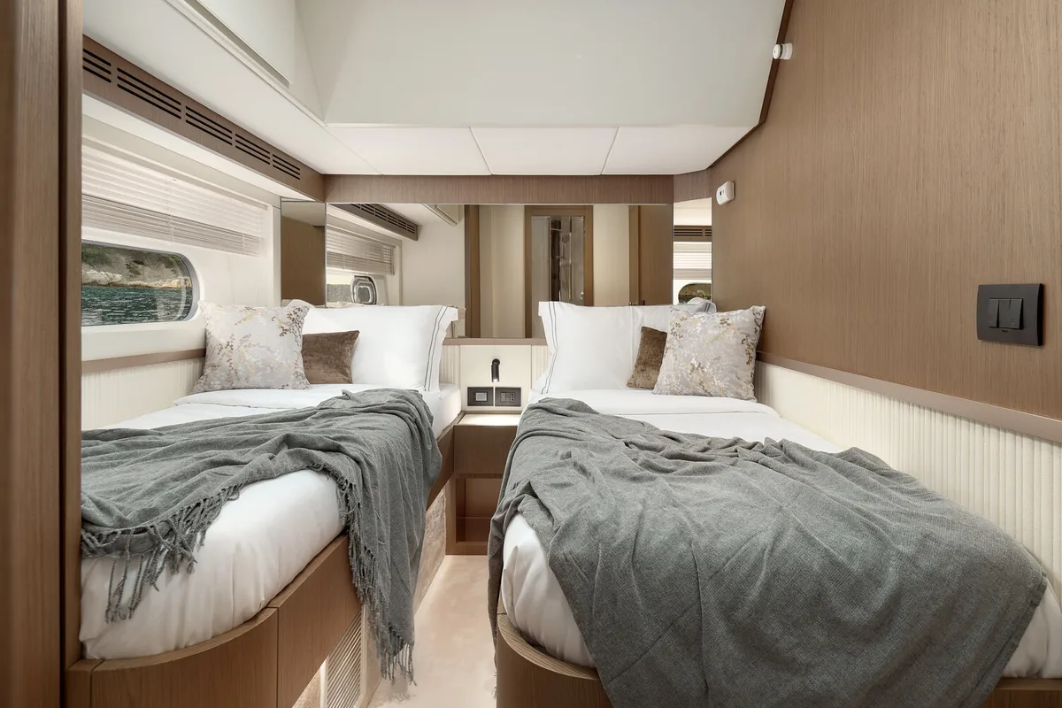 Cabin on Princess M, a Azimut Magellano 66 motor yacht at Podstrana - Miljevac, Croatia