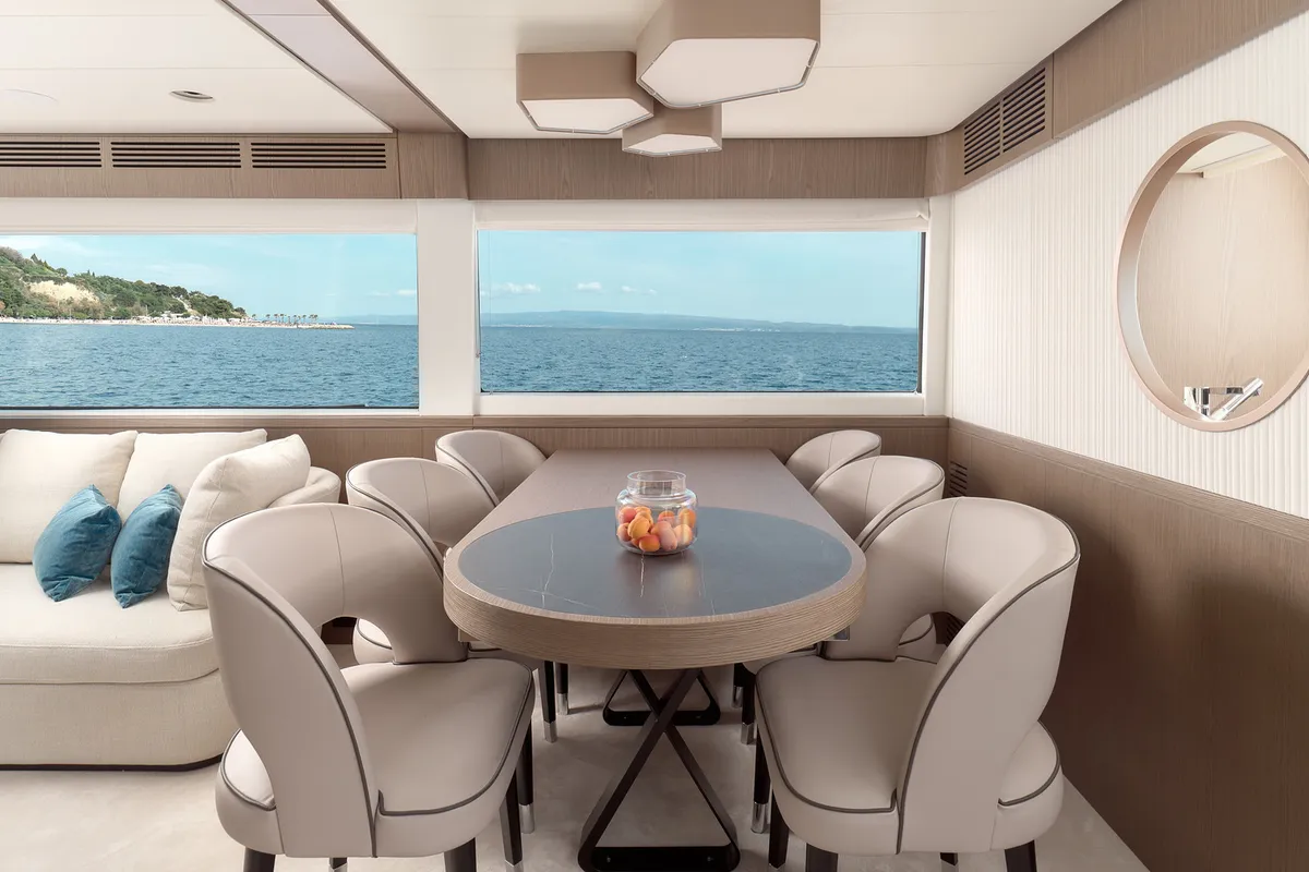 Salon of Princess M, a Azimut Magellano 66 motor yacht at Podstrana - Miljevac, Croatia