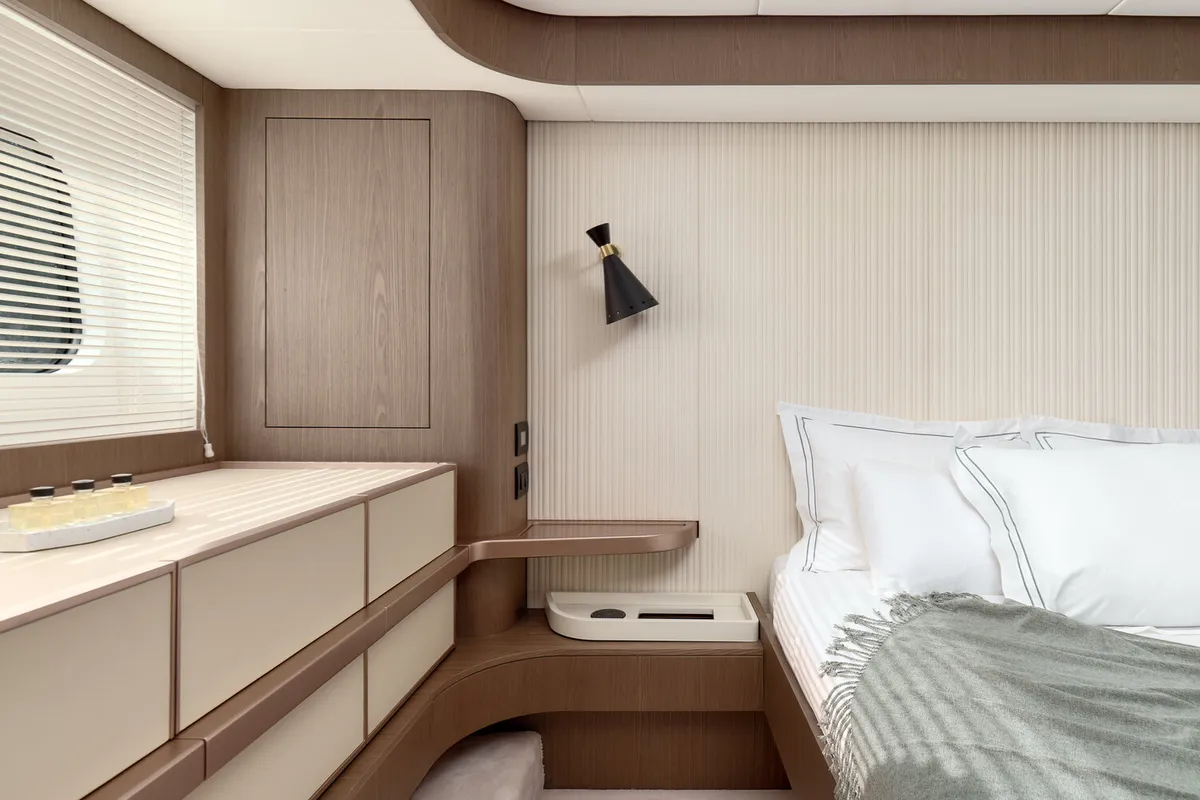 Cabin on Princess M, a Azimut Magellano 66 motor yacht at Podstrana - Miljevac, Croatia