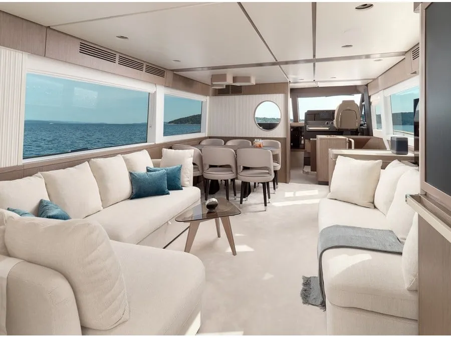 Salon of Princess M, a Azimut Magellano 66 motor yacht at Podstrana - Miljevac, Croatia
