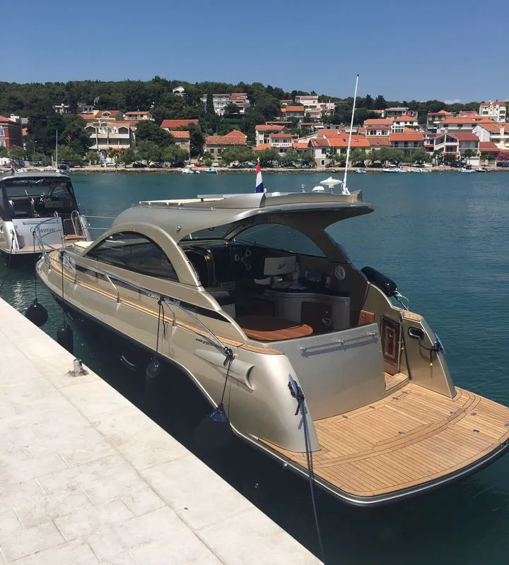 Exterior view of Laura, a Grginić jahte Mirakul 30 motorboat at Grad Biograd na Moru, Croatia