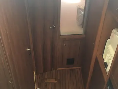 Salon of Laura, a Grginić jahte Mirakul 30 motorboat at Grad Biograd na Moru, Croatia