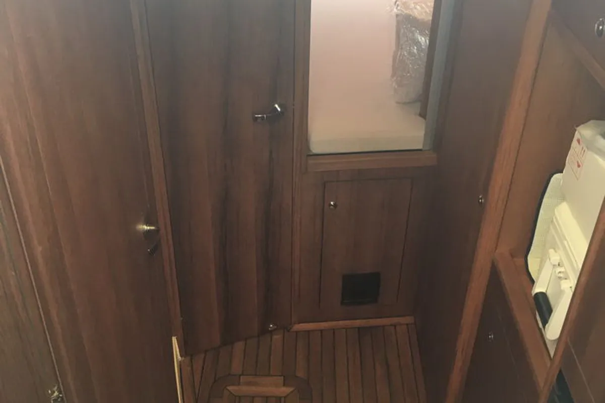Salon of Laura, a Grginić jahte Mirakul 30 motorboat at Grad Biograd na Moru, Croatia