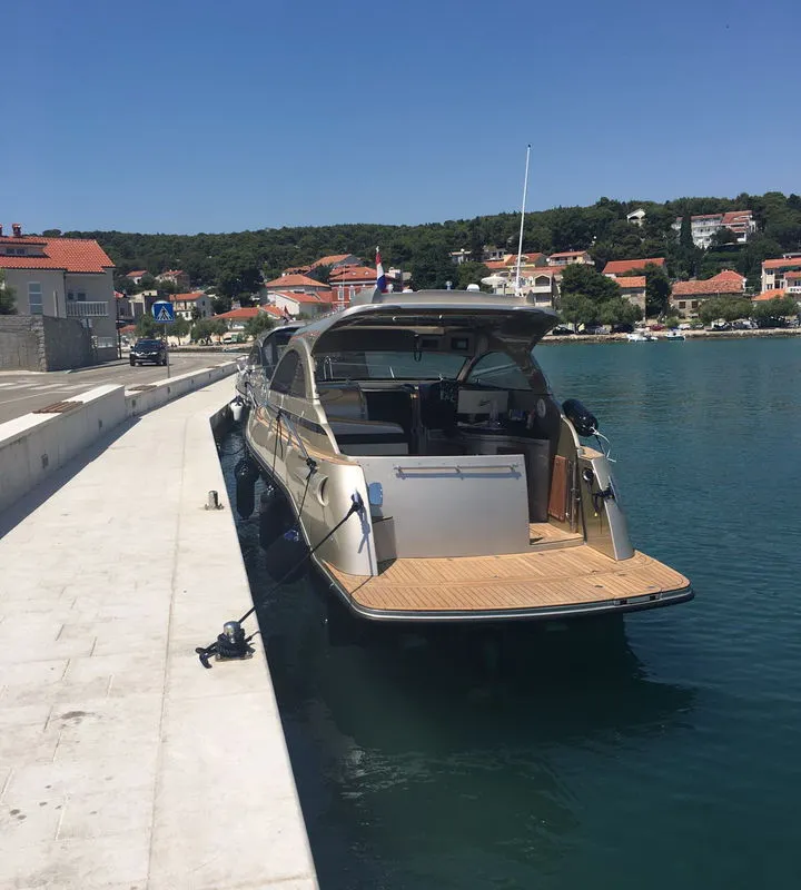 Exterior view of Laura, a Grginić jahte Mirakul 30 motorboat at Grad Biograd na Moru, Croatia
