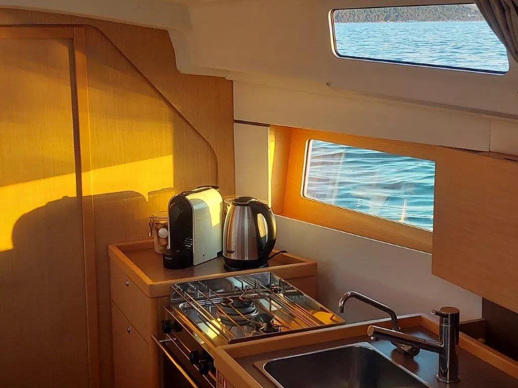Galley of Lorenzo, a Beneteau Oceanis 35 sailboat at Split, Croatia