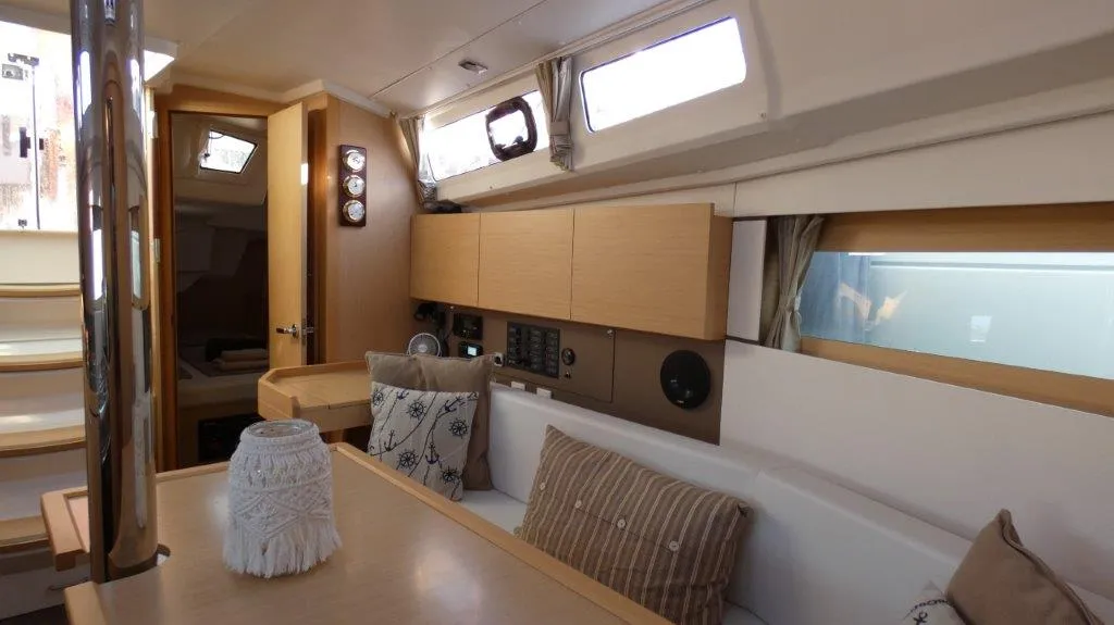 Salon of Lorenzo, a Beneteau Oceanis 35 sailboat at Split, Croatia