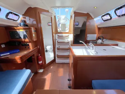 Galley of Sterntaler, a Beneteau Oceanis 31 sailboat at Flensburg, Germany