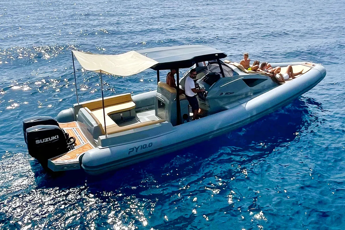 Black Shark, a Panamera Yacht PY10.0 Cabin RIB at Salerno, Italy