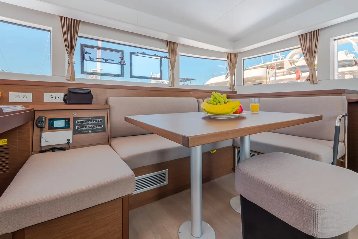 Salon of Blue Eyes, a Lagoon 40 catamaran at Split, Croatia