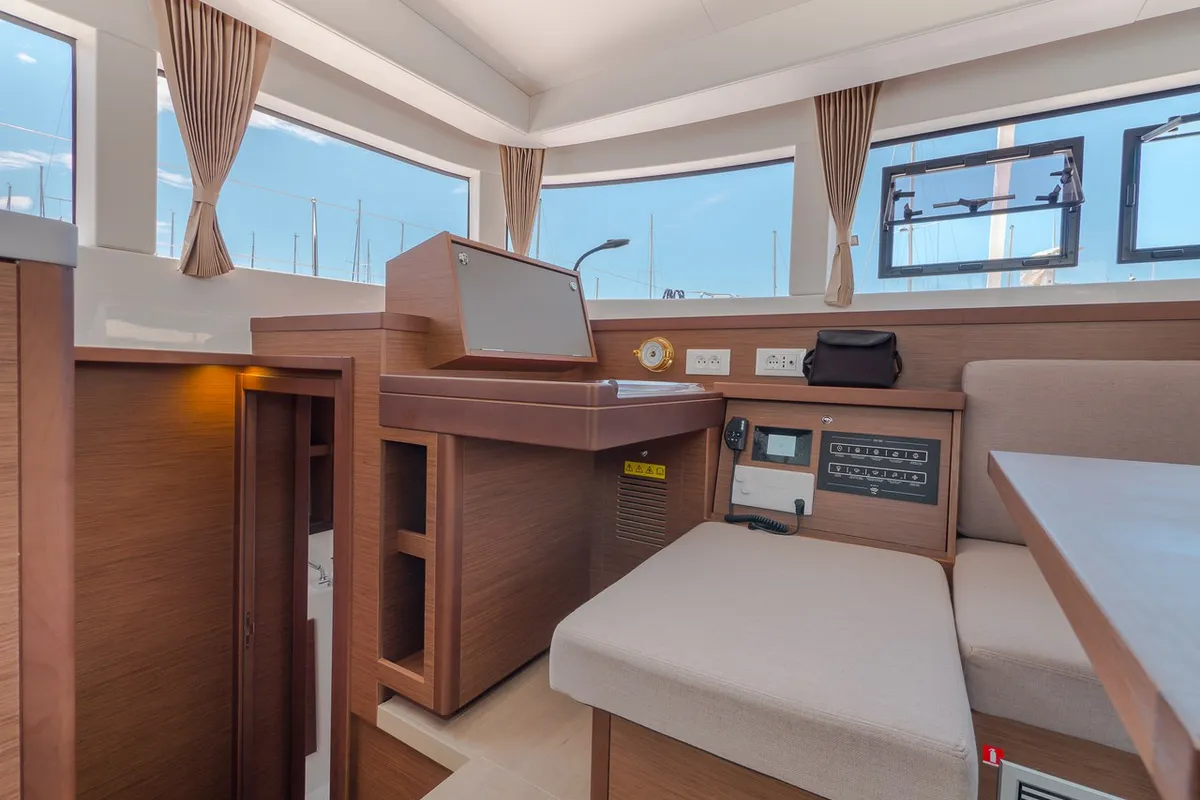 Salon of Blue Eyes, a Lagoon 40 catamaran at Split, Croatia