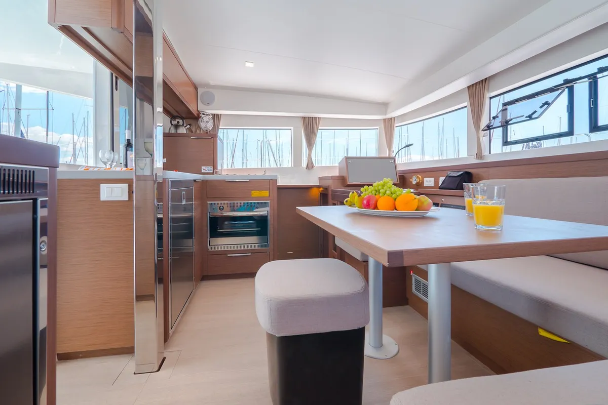 Salon of Blue Eyes, a Lagoon 40 catamaran at Split, Croatia