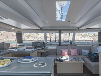 Galley of Gabian, a Fountaine Pajot Astréa 42 catamaran at Cogolin, France
