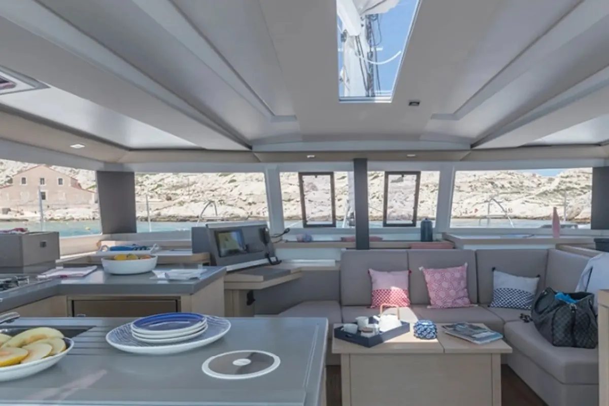 Galley of Gabian, a Fountaine Pajot Astréa 42 catamaran at Cogolin, France