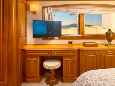 Cabin on To je to, a Benetti Classic 115 motor yacht at Grad Trogir, Croatia