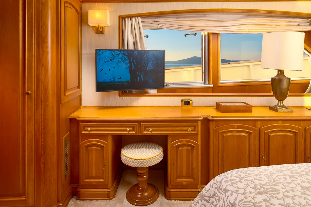 Cabin on To je to, a Benetti Classic 115 motor yacht at Grad Trogir, Croatia