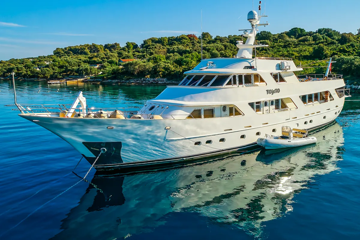 Exterior view of To je to, a Benetti Classic 115 motor yacht at Grad Trogir, Croatia