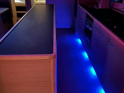 Galley of Aurora Blu, a D&D Kufner 54 Exclusive sailboat at Salerno, Italy