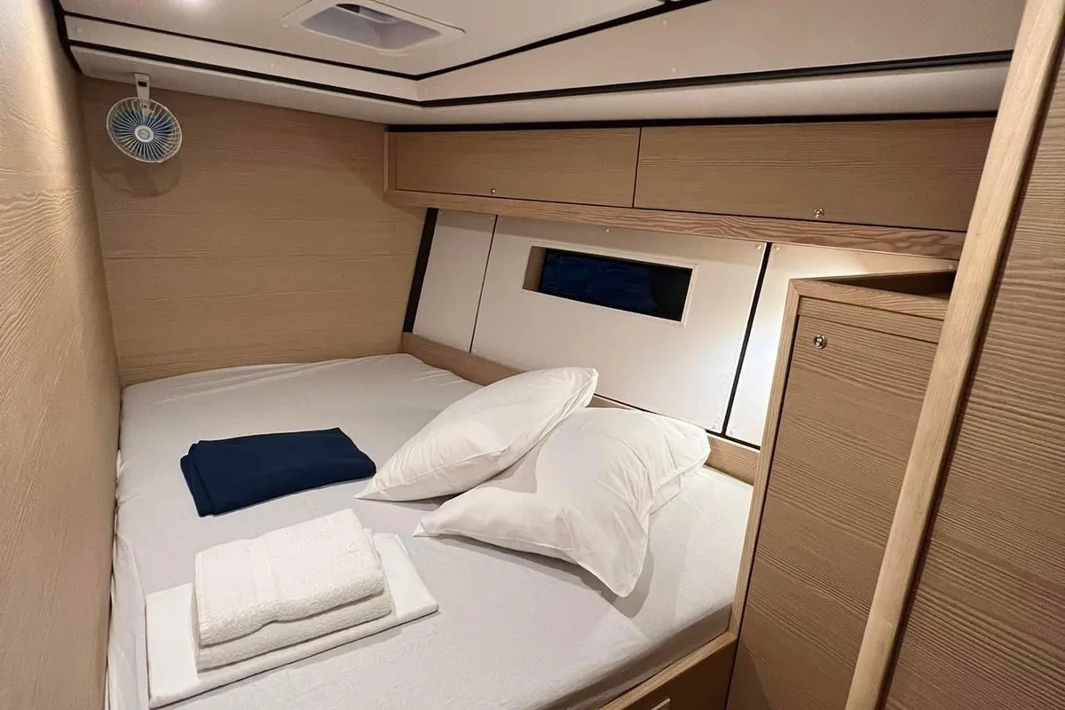 Cabin on Aurora Blu, a D&D Kufner 54 Exclusive sailboat at Salerno, Italy