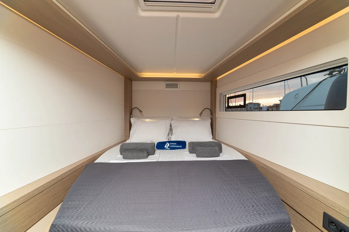 Cabin on Ervis, a Lagoon 46 catamaran at Municipal Unit of Lefkada, Greece