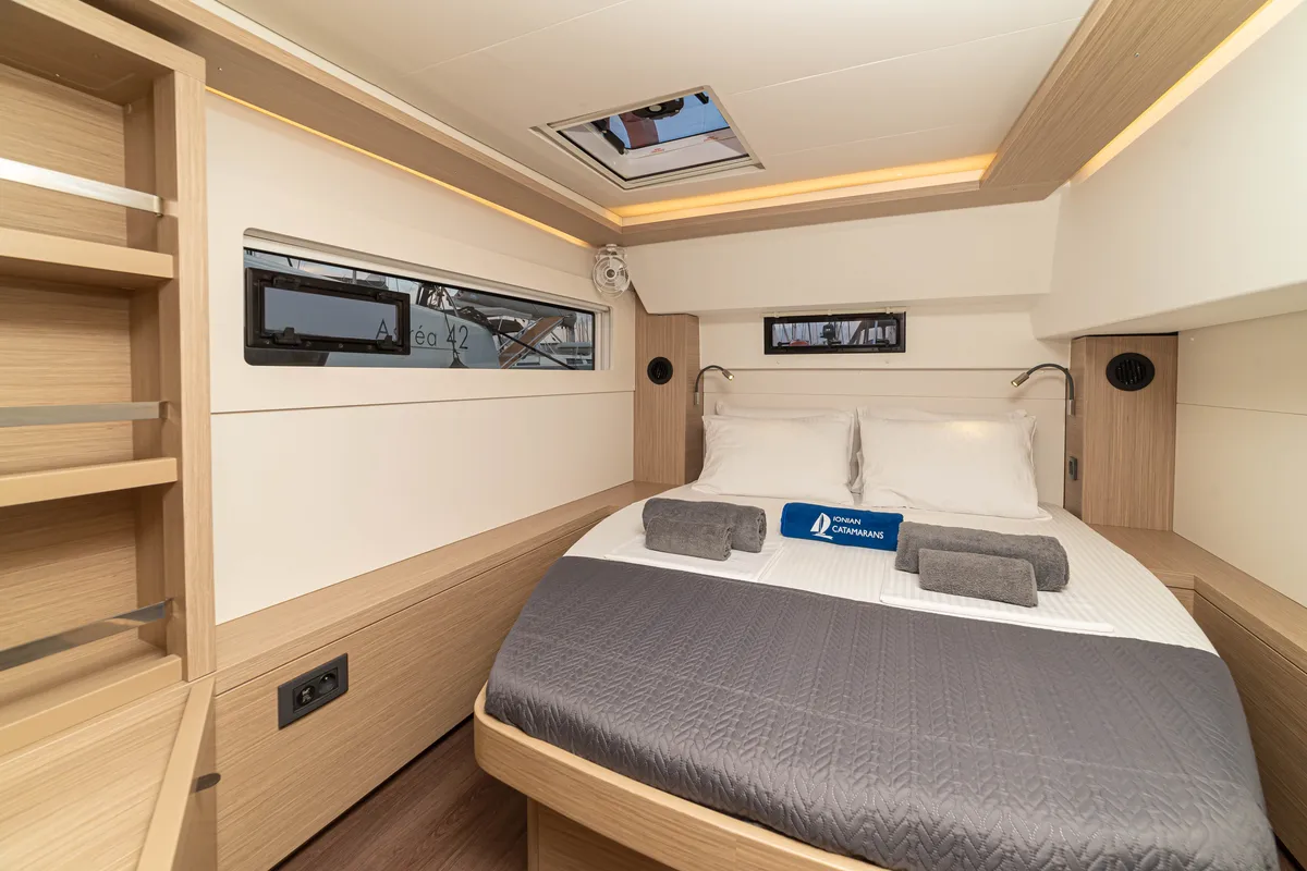 Cabin on Ervis, a Lagoon 46 catamaran at Municipal Unit of Lefkada, Greece