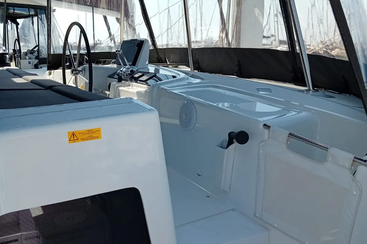 Ervis, a Lagoon 46 catamaran at Municipal Unit of Lefkada, Greece