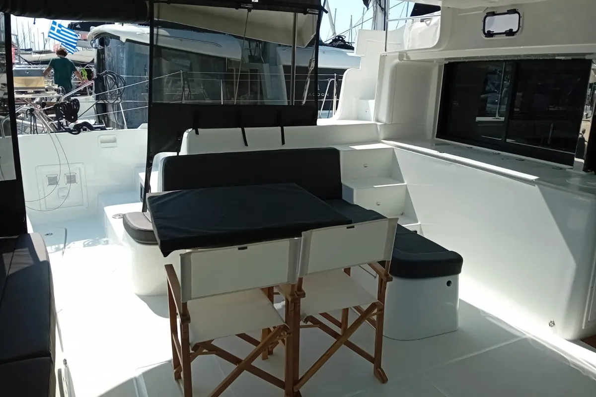 Ervis, a Lagoon 46 catamaran at Municipal Unit of Lefkada, Greece