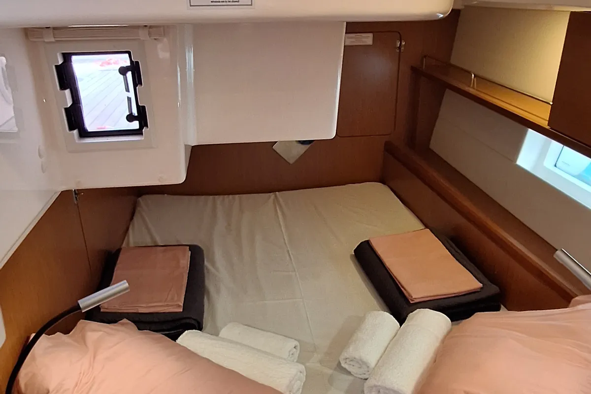 Cabin on Lady Flora 1, a Bavaria C45 sailboat at Municipal Unit of Lefkada, Greece