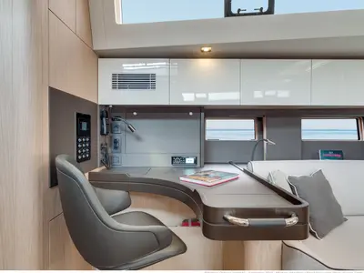 Salon of Onyx, a Beneteau Oceanis Yacht 62 - 3 + 1 sailboat at Grad Šibenik, Croatia