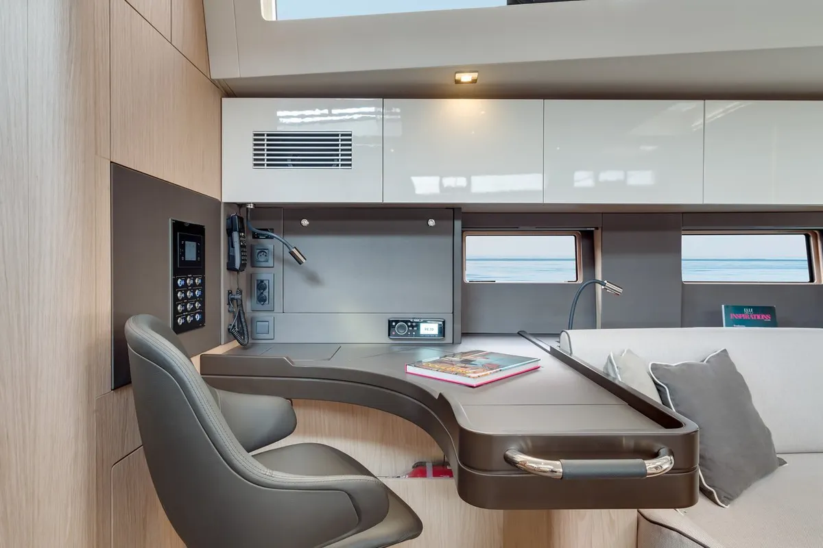 Salon of Onyx, a Beneteau Oceanis Yacht 62 - 3 + 1 sailboat at Grad Šibenik, Croatia