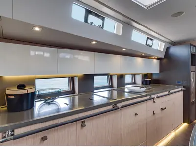 Galley of Onyx, a Beneteau Oceanis Yacht 62 - 3 + 1 sailboat at Grad Šibenik, Croatia
