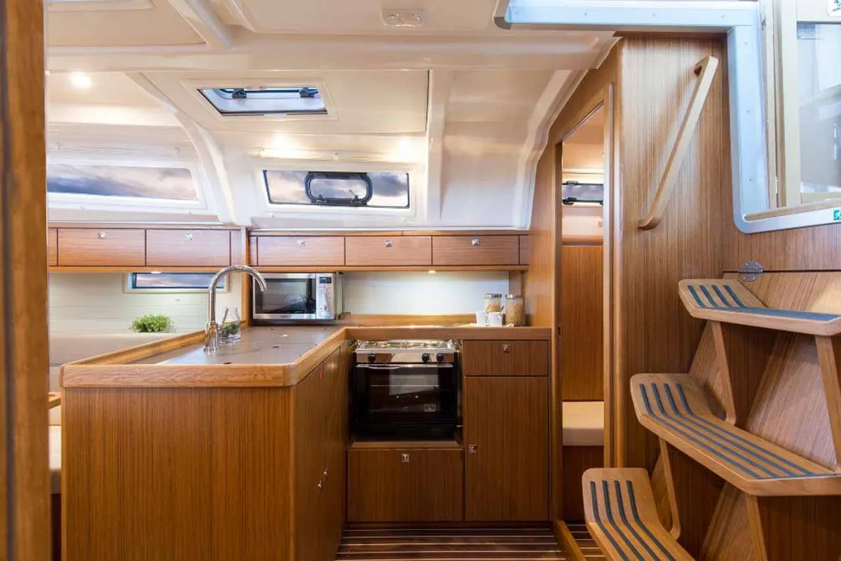 Galley of Jane II, a Bavaria Cruiser 37 sailboat at Zadar, Croatia