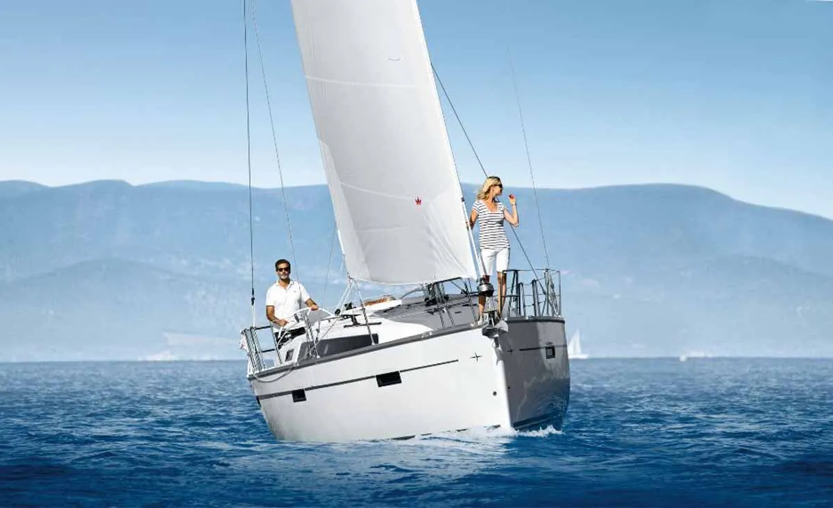 Exterior view of Jane II, a Bavaria Cruiser 37 sailboat at Zadar, Croatia