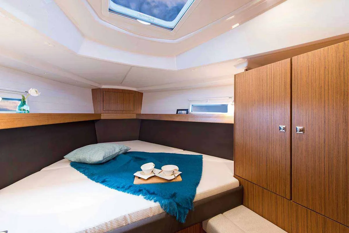 Cabin on Jane II, a Bavaria Cruiser 37 sailboat at Zadar, Croatia