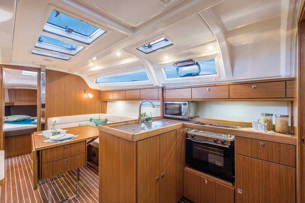 Galley of Jane II, a Bavaria Cruiser 37 sailboat at Zadar, Croatia