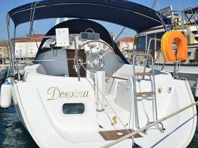 Cockpit of Despina, a Beneteau Oceanis Clipper 323 sailboat at Grad Biograd na Moru, Croatia