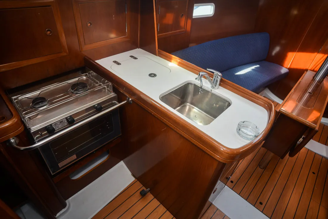 Galley of Despina, a Beneteau Oceanis Clipper 323 sailboat at Grad Biograd na Moru, Croatia