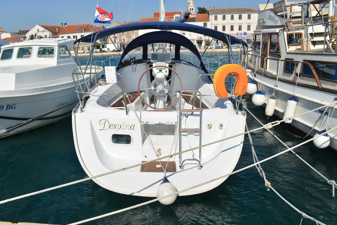 Exterior view of Despina, a Beneteau Oceanis Clipper 323 sailboat at Grad Biograd na Moru, Croatia