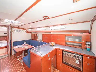 Galley of Aeolus, a Hanse 400 sailboat at Preveza, Greece