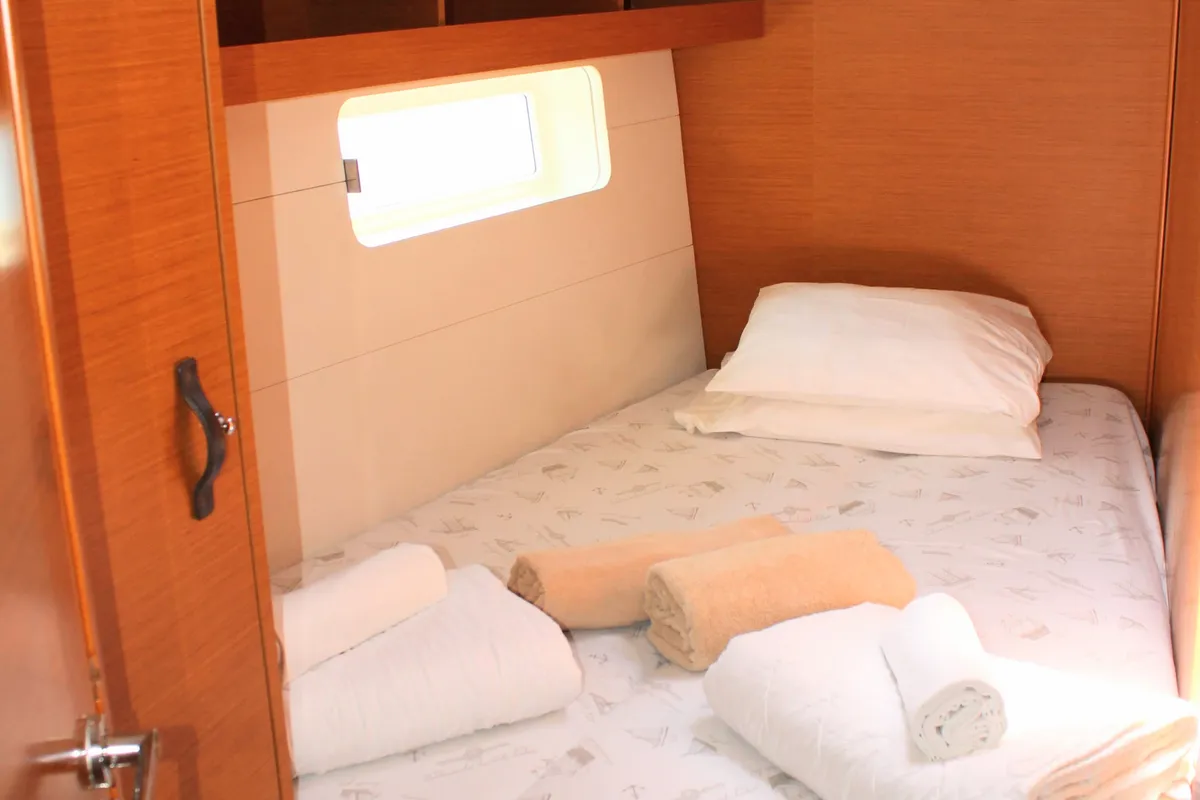 Cabin on Blue Angel, a Jeanneau 54 sailboat at Split, Croatia