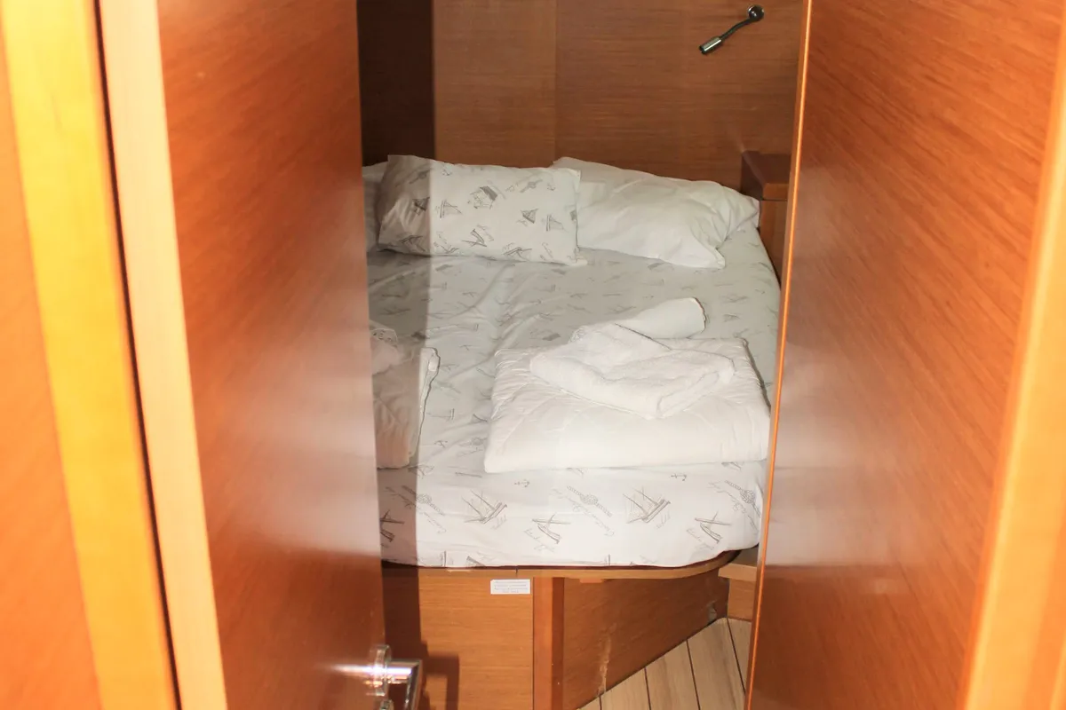 Cabin on Blue Angel, a Jeanneau 54 sailboat at Split, Croatia
