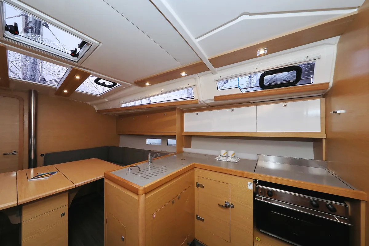 Galley of Mercury, a Dufour 390 GL sailboat at Grad Biograd na Moru, Croatia