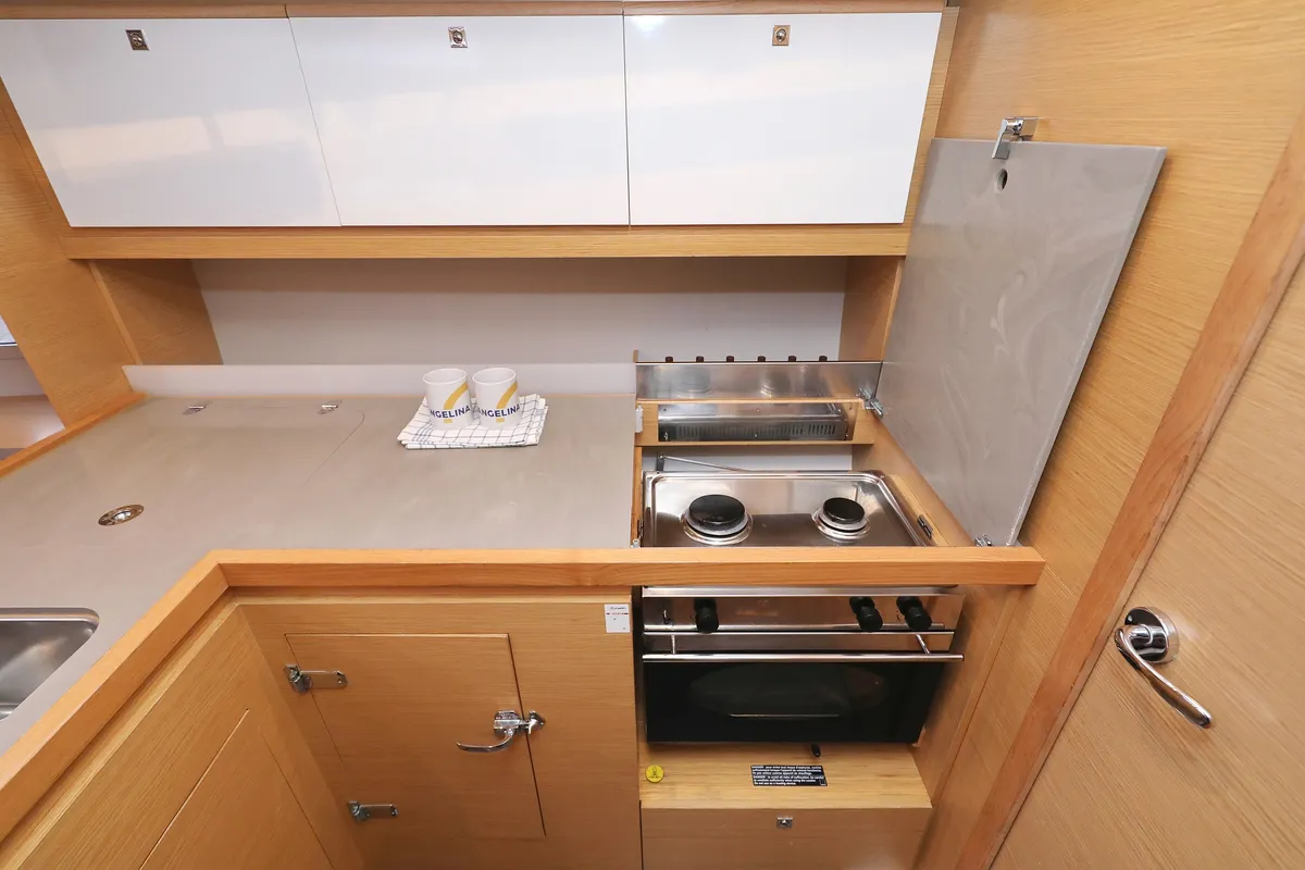 Galley of Mercury, a Dufour 390 GL sailboat at Grad Biograd na Moru, Croatia