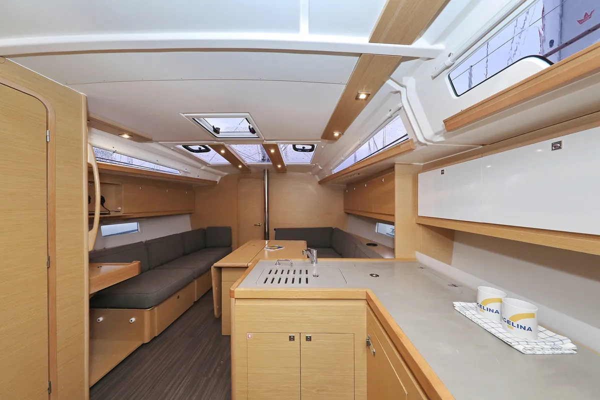 Salon of Mercury, a Dufour 390 GL sailboat at Grad Biograd na Moru, Croatia