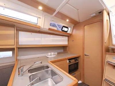 Galley of Mercury, a Dufour 390 GL sailboat at Grad Biograd na Moru, Croatia