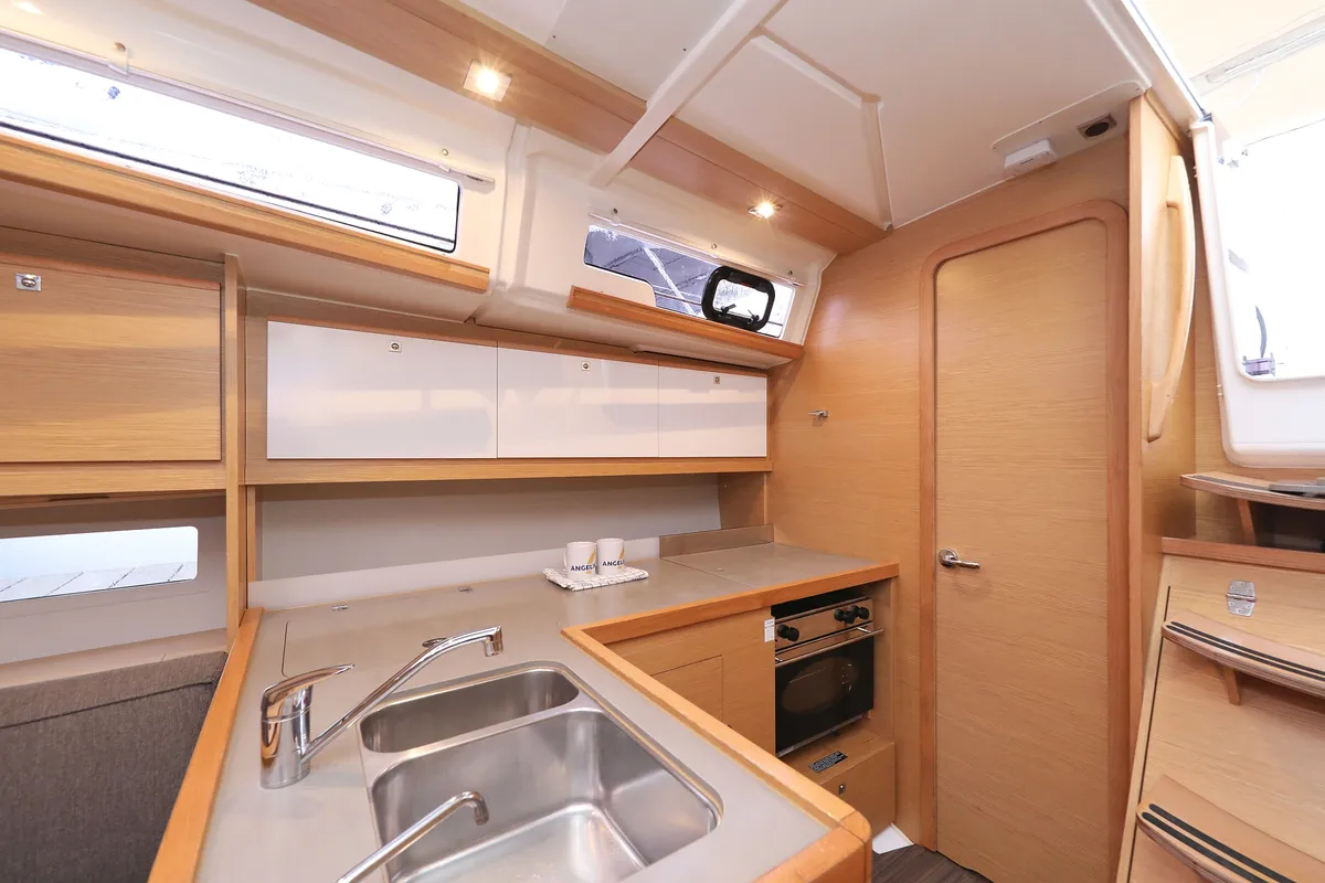 Galley of Mercury, a Dufour 390 GL sailboat at Grad Biograd na Moru, Croatia